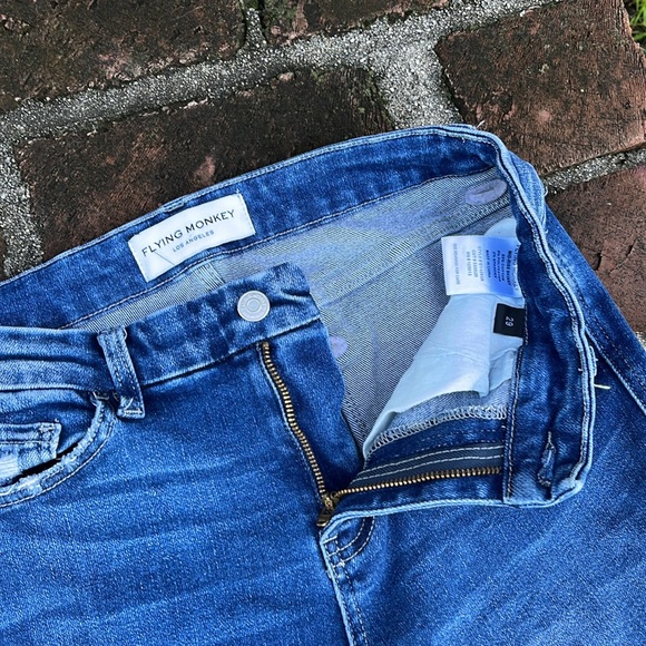 Flying monkey distressed mid-rise skinny blue jeans size 29 - Picture 5 of 6